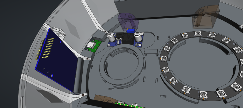 Components view with a wire clamp added